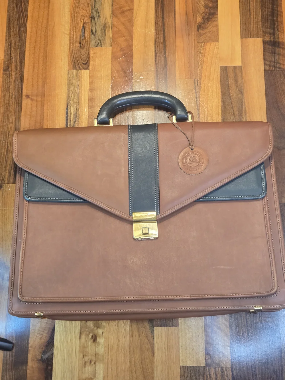 Mipelle Leather Briefcase 16.5